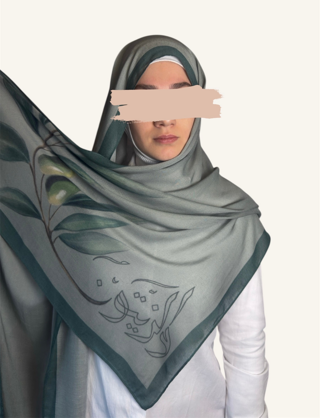 Wāl Zaytūn Scarf – Olive Serenity