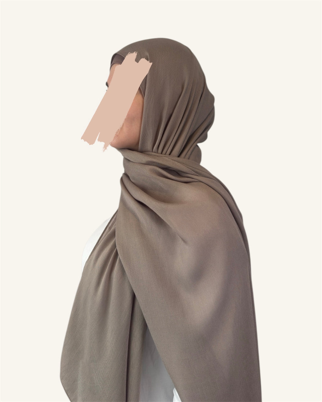 Cocoa Plain Modal Scarf with Matching Underscarf