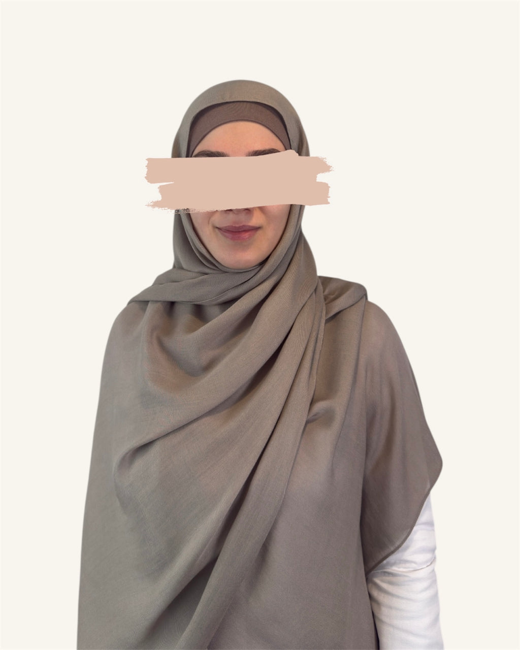 Cocoa Plain Modal Scarf with Matching Underscarf