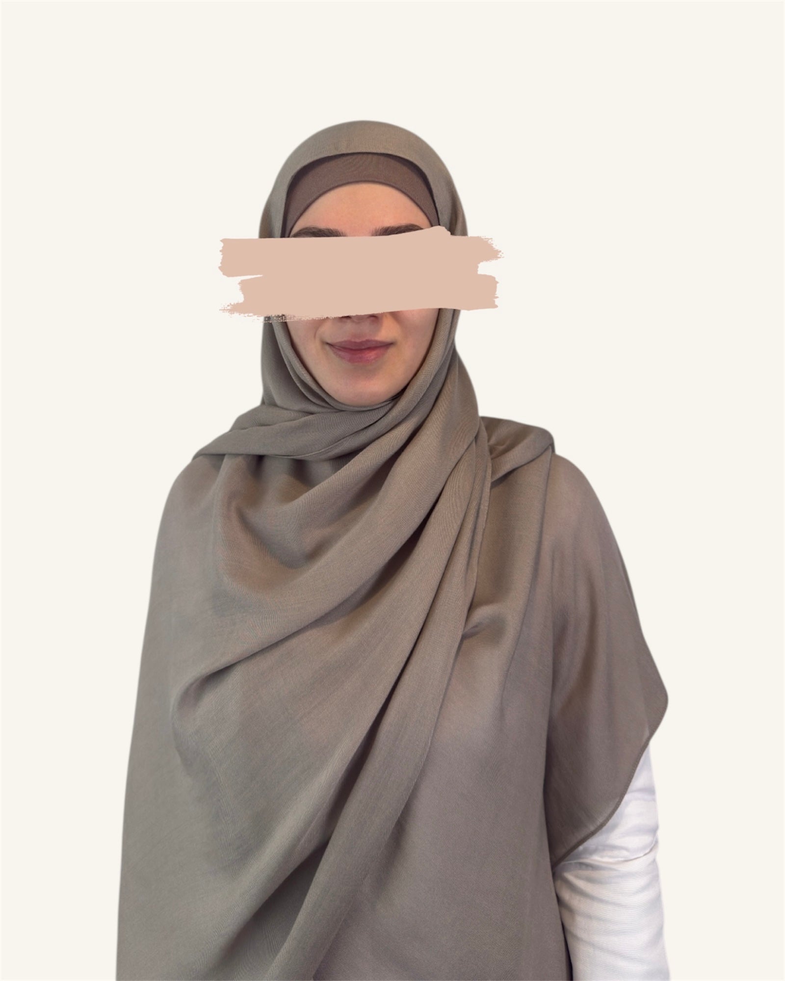 Cocoa Plain Modal Scarf with Matching Underscarf