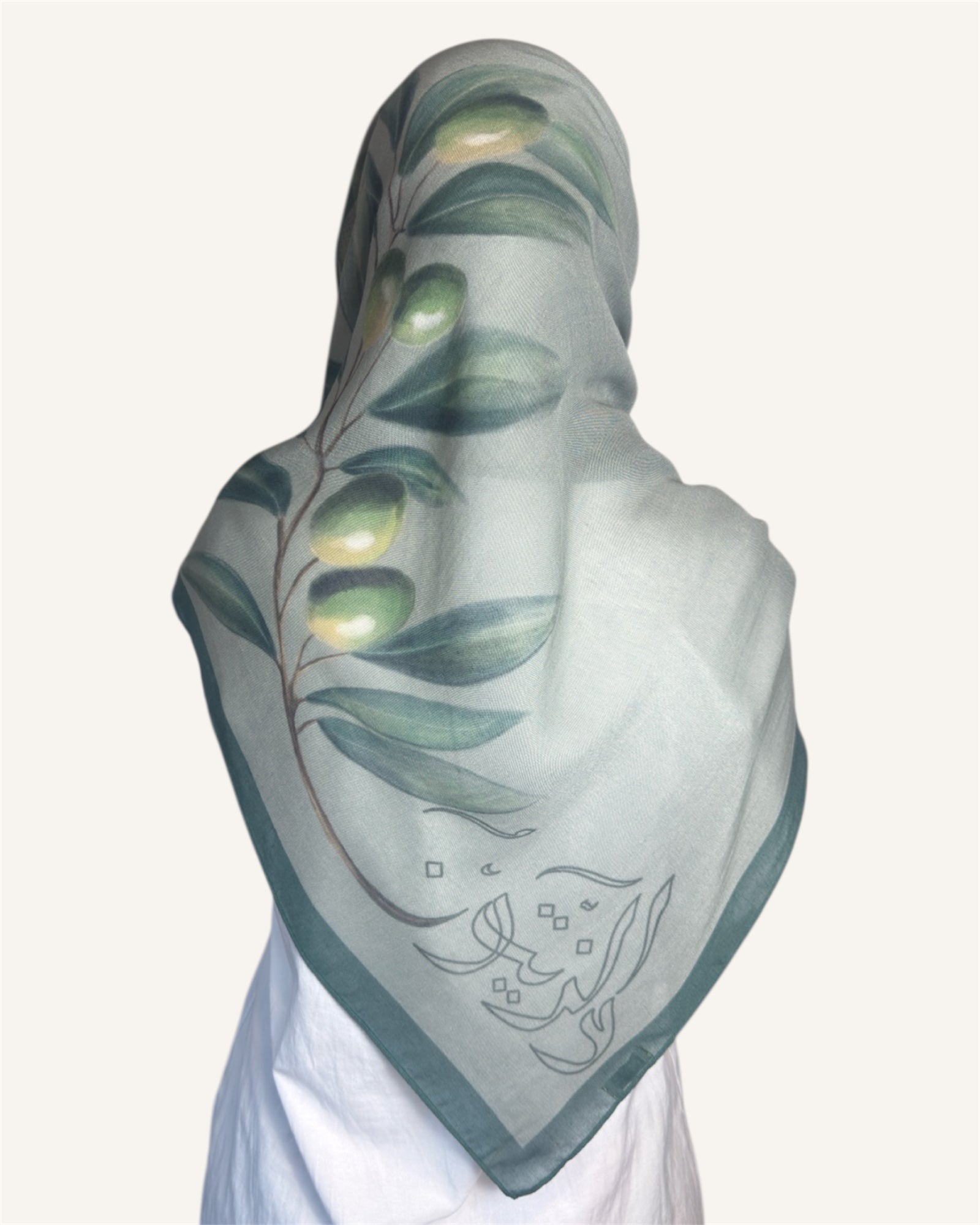 Wāl Zaytūn Scarf – Olive Serenity