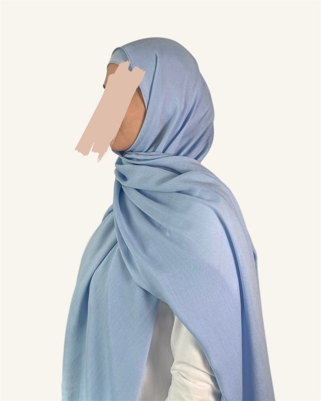Sky Blue Plain Modal Scarf with Matching Underscarf