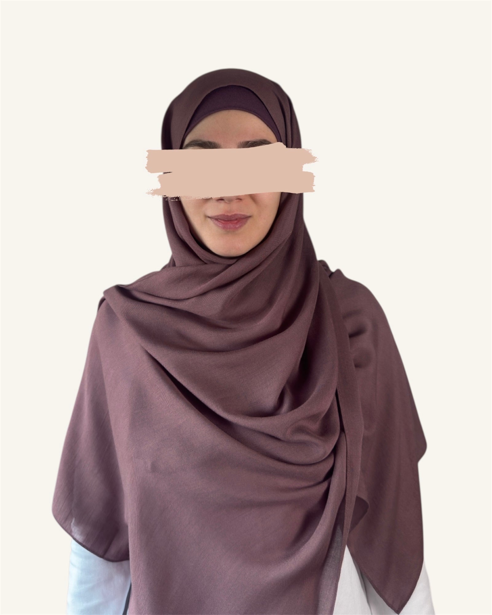 Dusky Mauve Plain Modal Scarf with Matching Underscarf